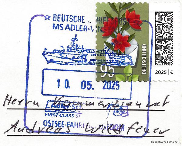 "Deutsche Schiffspost" nach Einsiedel 2025