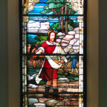 Kirche Berbisdorf: Fensterbild "Vom Sämann"