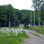 Bahnübergnag "Drei Eichen" in Einsiedel am 14. Juni 2020.