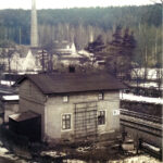 Schrankenposten Nr. 9 der Deutschen Reichsbahn in Einsiedel um 1938