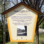 Schild an der Niederwaldbrücke in Einsiedel 2026.