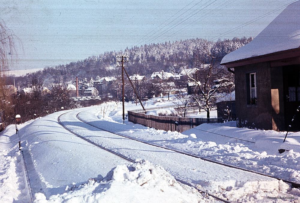 Schrankenposten 10 in Einsiedel, Winter 1971