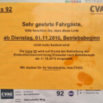 Die Sonderbuslinie 92 in Einsiedel wird eingestellt.