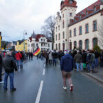 Demonstration vor dem Einsiedler Rathaus am 30. März 2016