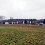 Die ehemalige Asyl-Erstaufnahmeeinrichtung in Einsiedel, am 27. Januar 2018 vom Knorrberg aus aufgenommen.